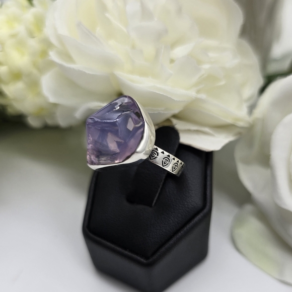 ♥️ LAVENDER MOUNTAIN STERLING SILVER RING - Picture 9 of 9